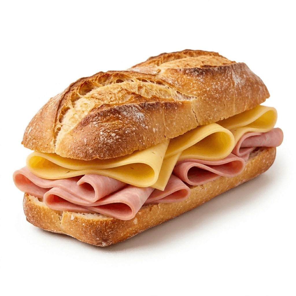 Ham en kaas met boter