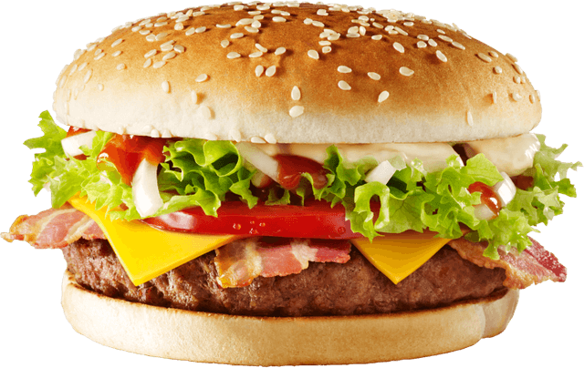 Hamburger bacon & cheese (actie)