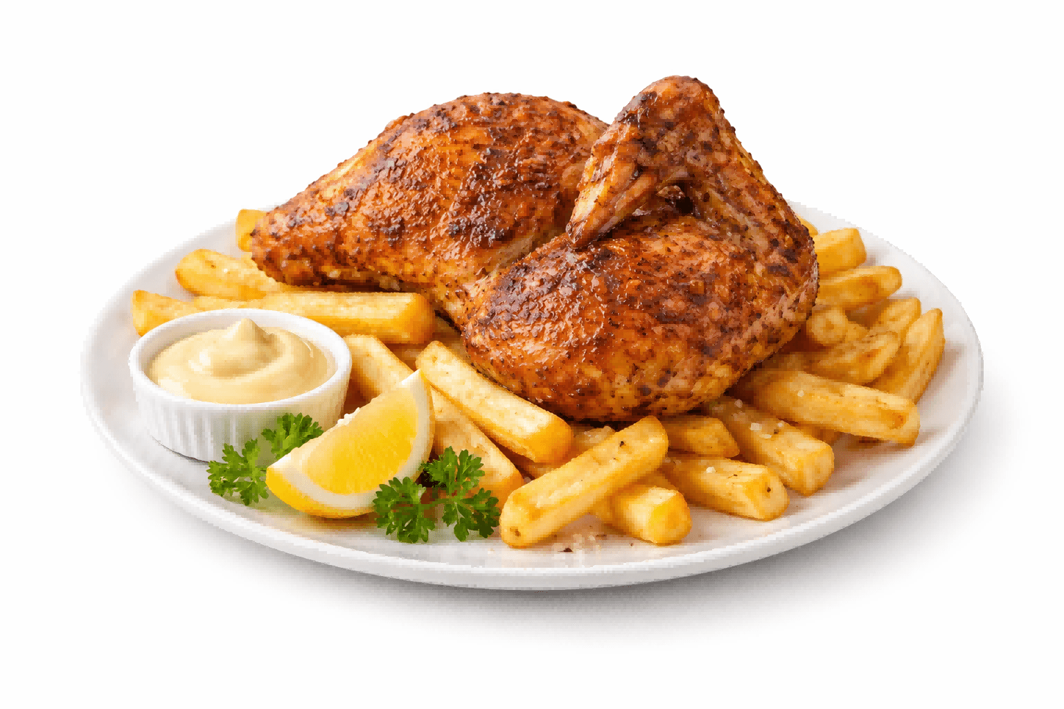 Plate halve haan